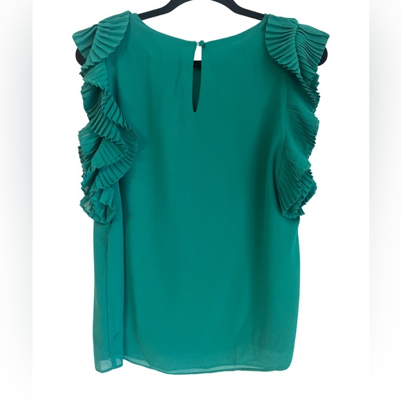 NWT! fab'rik - Naked Zebra Green Ruffled Sleeve Blouse - Picture 3 of 5